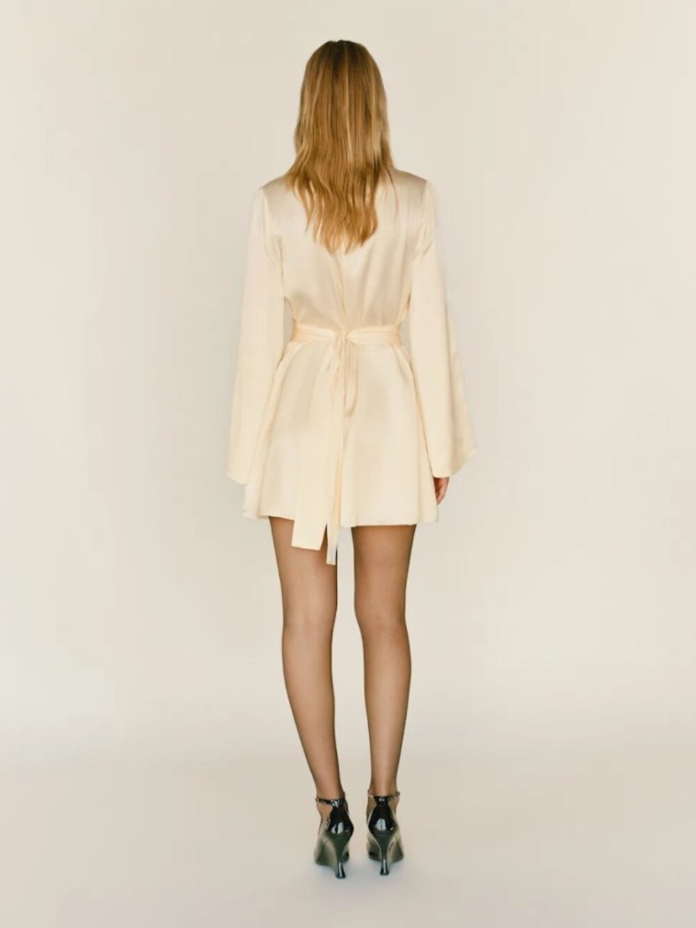 NWT Reformation x Camille Rowe Astrid Silk Dress Cream 0 - Picture 4 of 14